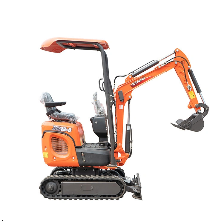 Rhinoceros Xn12-8 1.2ton Bagger Price Small Digger Cheap Mini Excavator Hydraulic Crawler Excavators with Three Cylinders Water Cooling Engine Micro Pelle