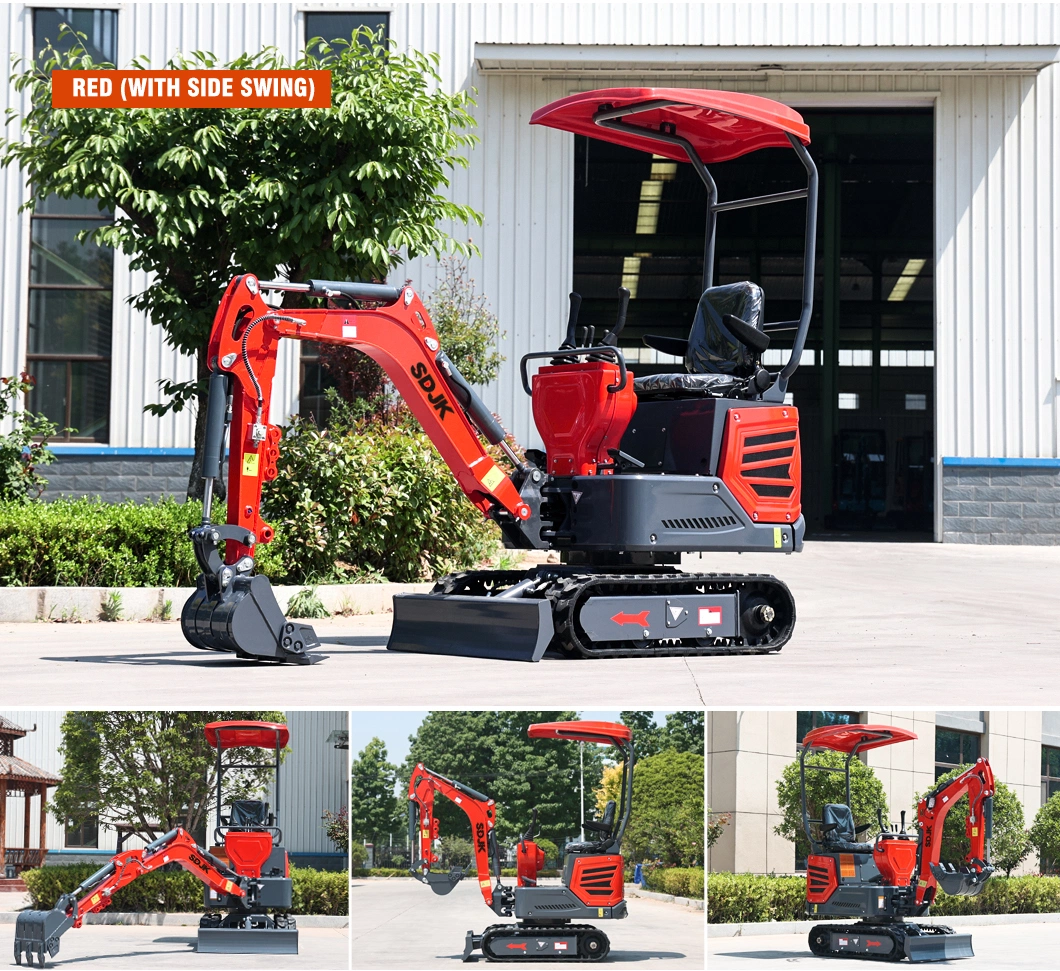 Sdjk Factory Wholesale Hot Sale Kubota 1 Ton 1.8tonne Small Digger 3.5ton Excavator Mini for Sale 1000kg Garden Household CE EPA Euro5 Mini Excavator 2ton Price